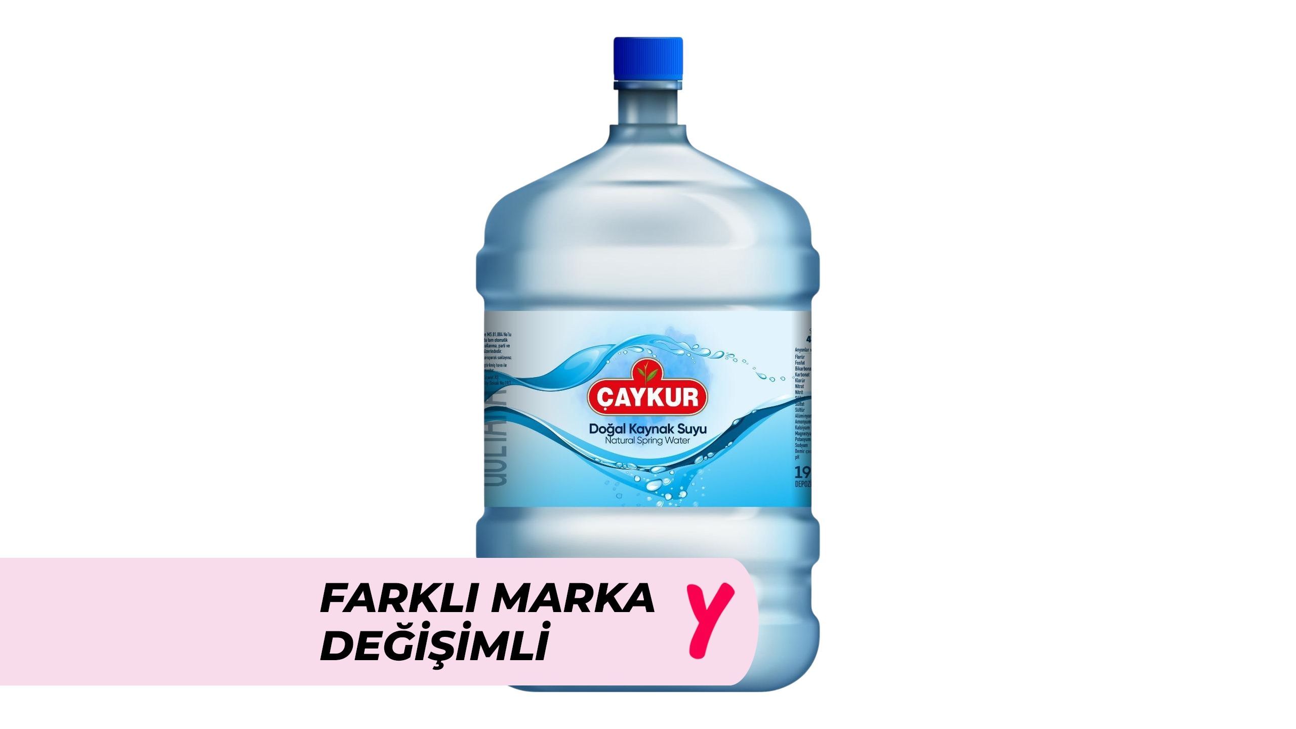 Çaykur Damacana Su 19 L + Farklı Marka Değişimi