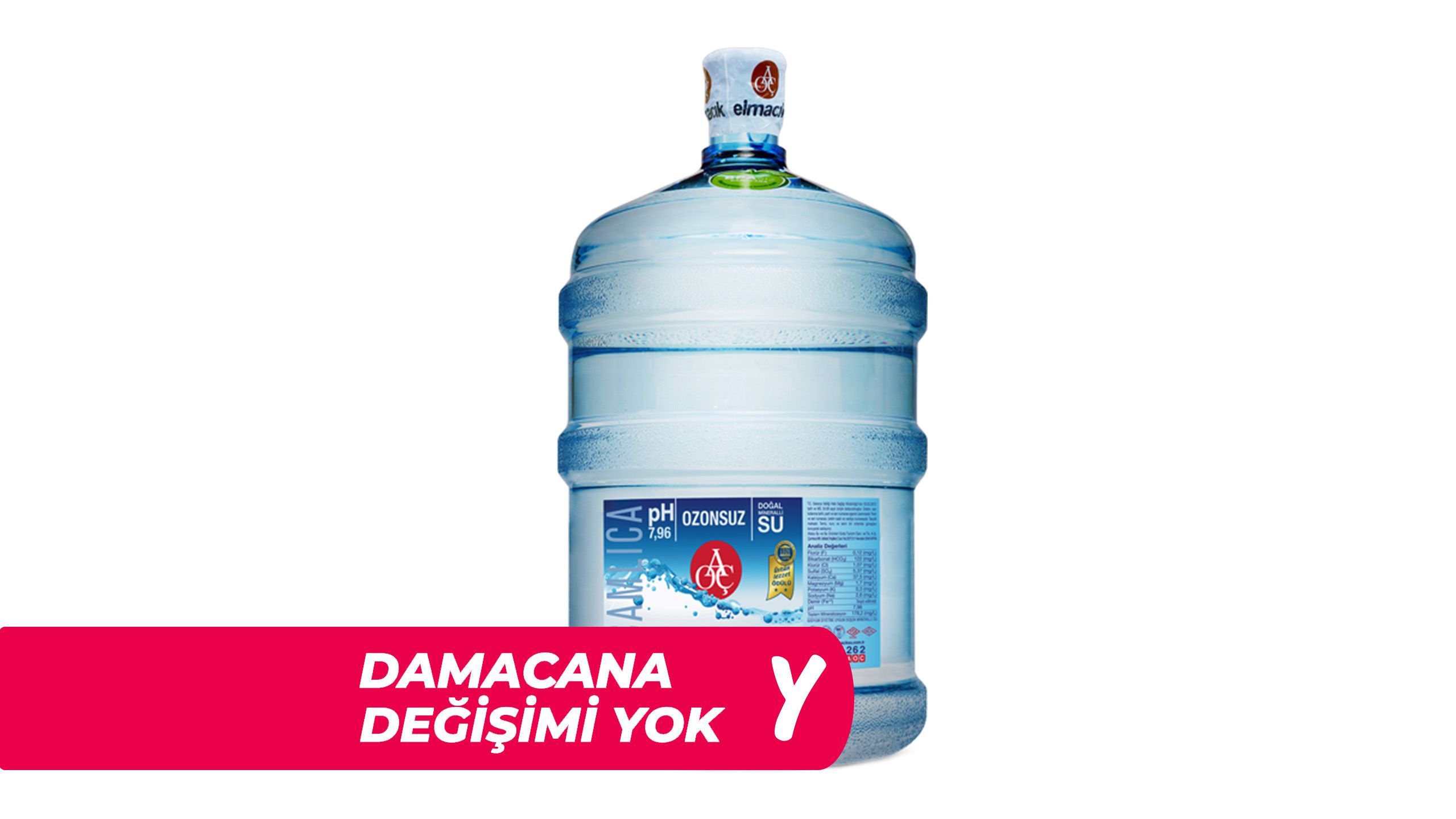 Elmacık Damacana Su 19 L + Depozito